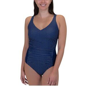 NWOT Roots One-Piece Swimsuit | Navy Dots